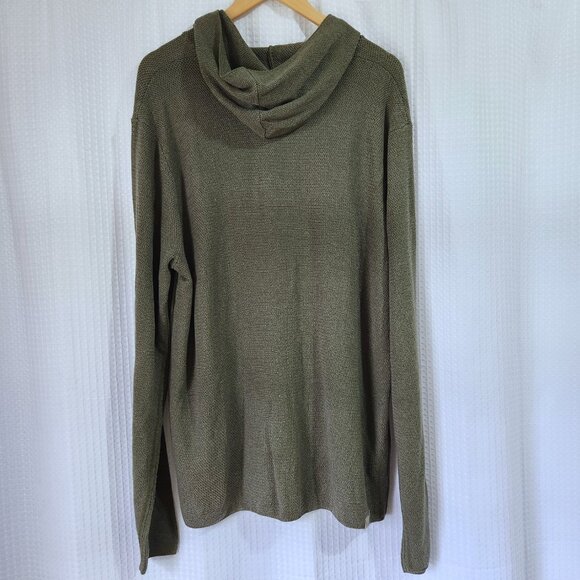 Bench Sweater Men's XXL Long Sleeve Green Pullover Hooded Long Sleeve Top - Picture 2 of 9